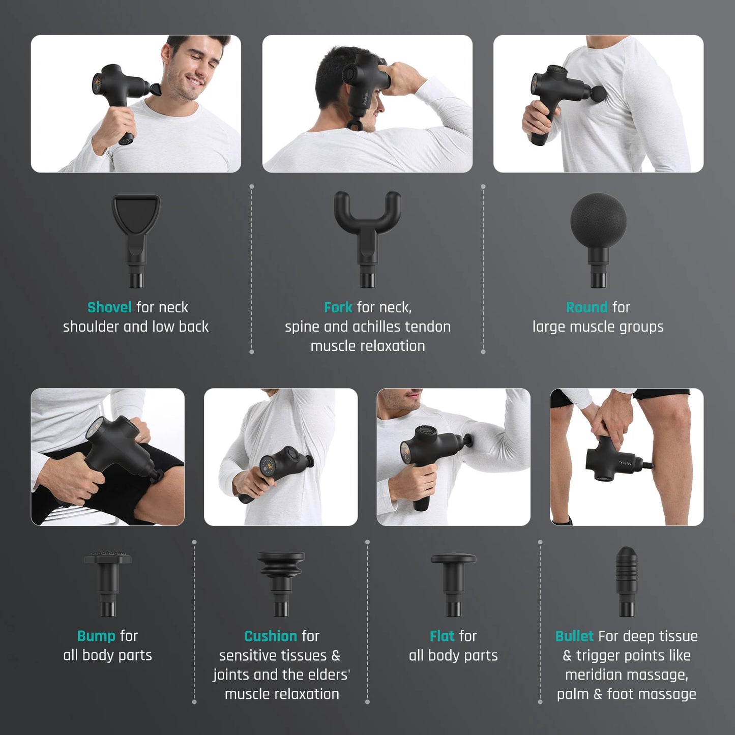 Mebak 3 Massage Gun, Massage Gun Deep Tissue for Athletes