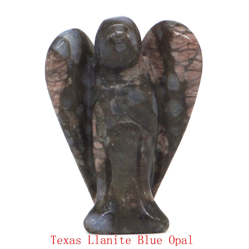 1.5" Angel Statue Stone Carving  Crystal Reiki Healing 1pc