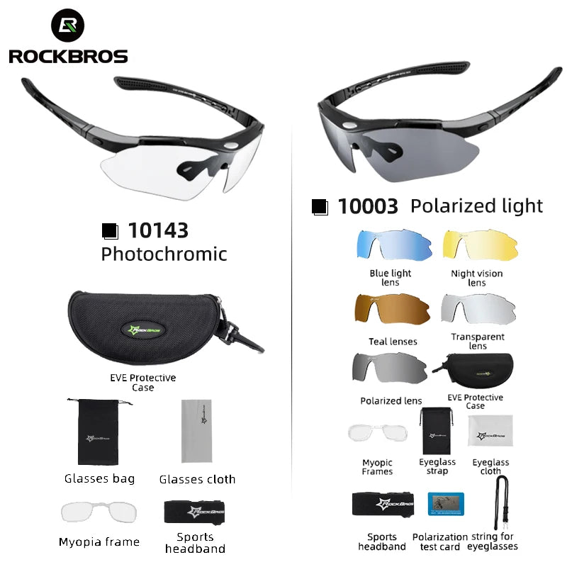 ROCKBROS Photochromic Bicycle Glasses