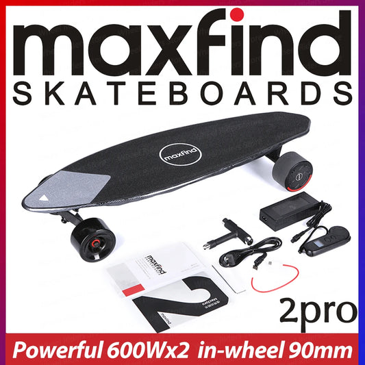 MAXFIND Max2Pro Dual Hub Motor Lithium Battery Electric Skateboard - TotalWellnessMarketplace