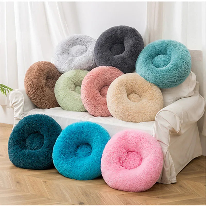 Donut  Dog Accessories for Dogs Cat's House Plush Pet Bed