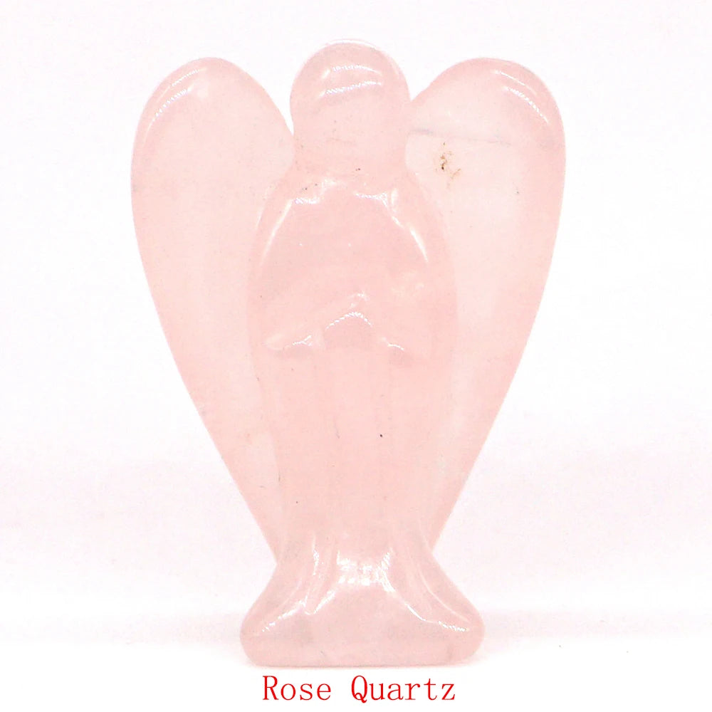 1.5" Angel Statue Stone Carving  Crystal Reiki Healing 1pc