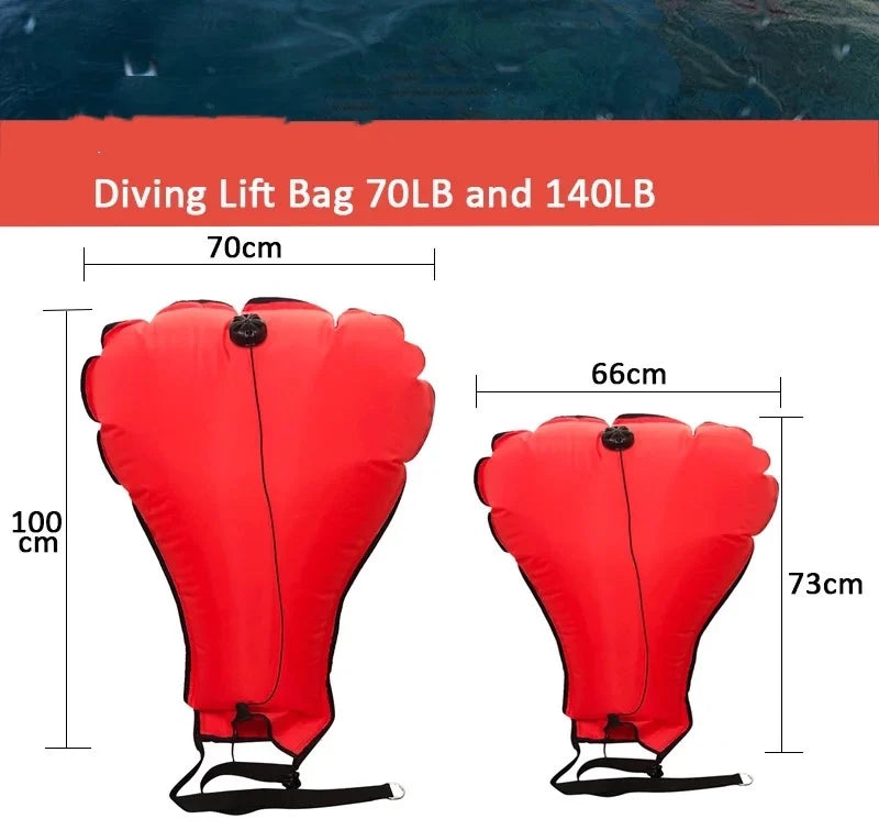 Dive Scuba High Visibility Lift Bag 70lb140lb