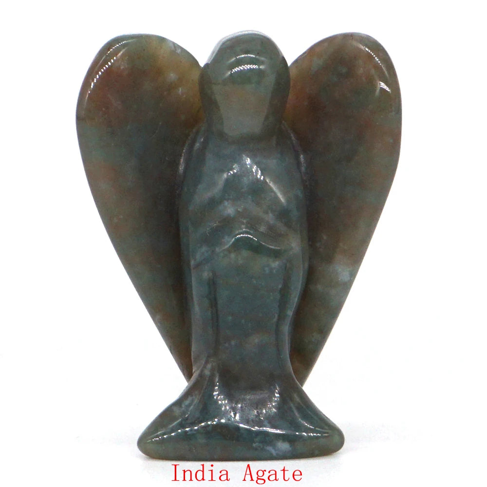 1.5" Angel Statue Stone Carving  Crystal Reiki Healing 1pc