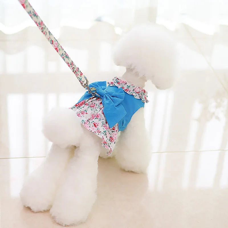 Pet Dog Dress Harness Puppy with Leash