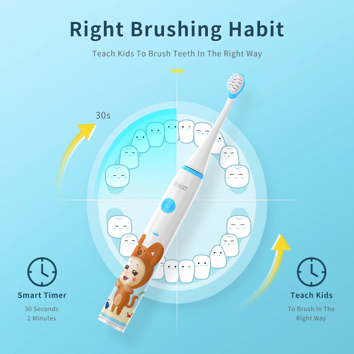 Seago SK3 Kids Sonic Electric Toothbrush