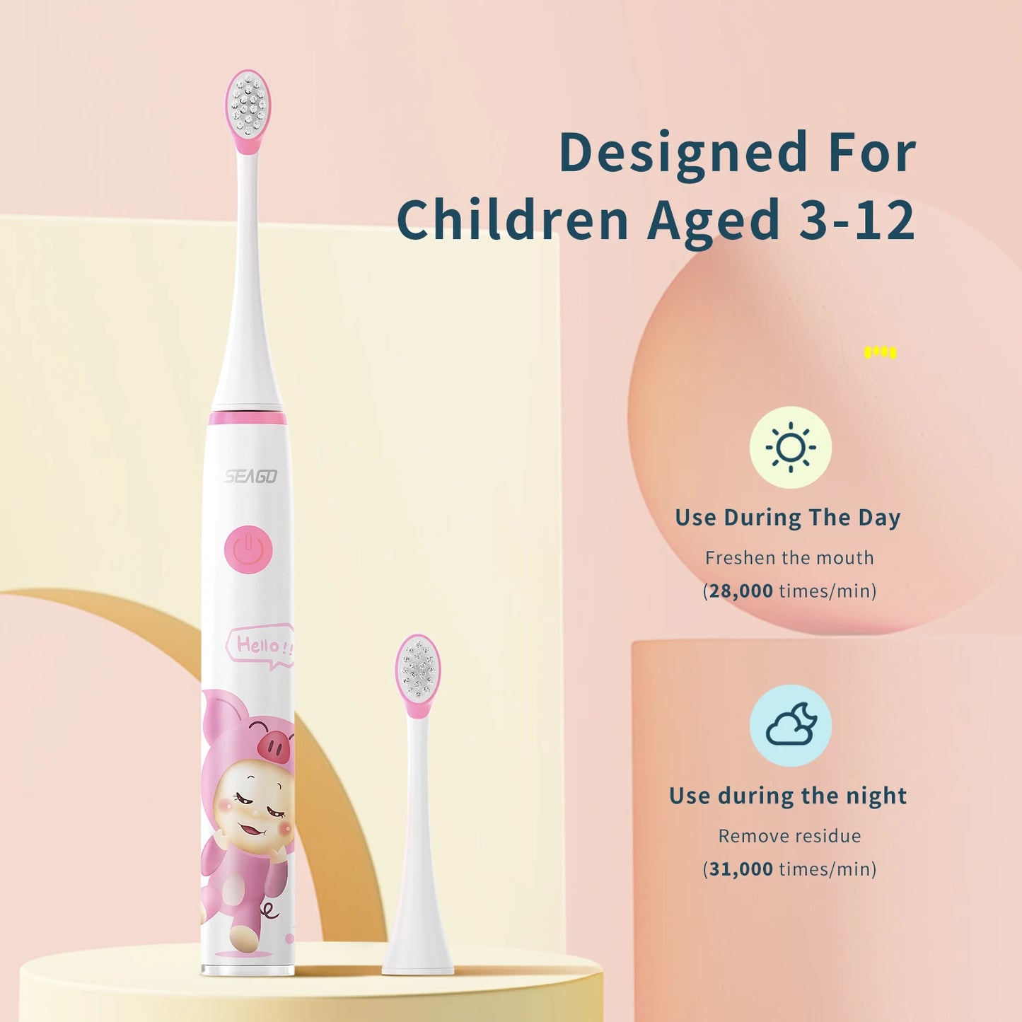 Seago SK3 Kids Sonic Electric Toothbrush