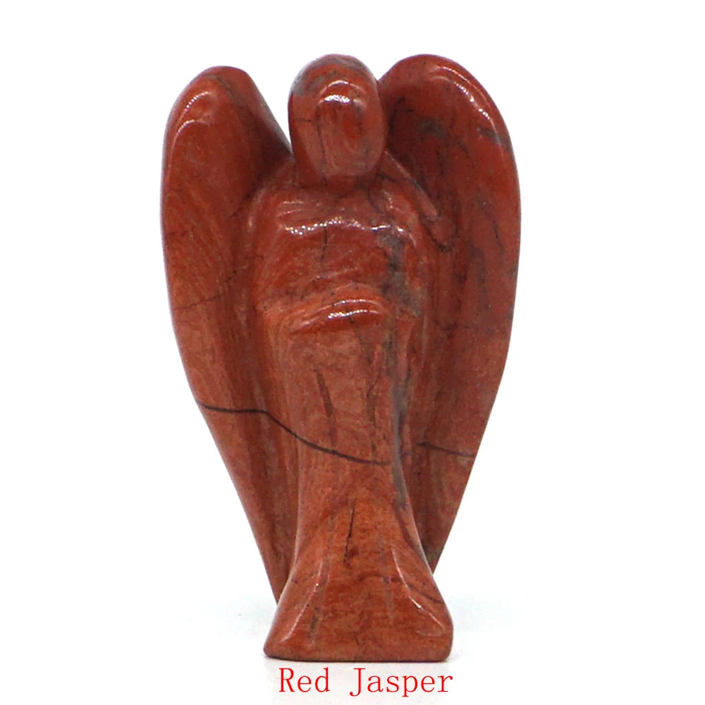 1.5" Angel Statue Stone Carving  Crystal Reiki Healing 1pc