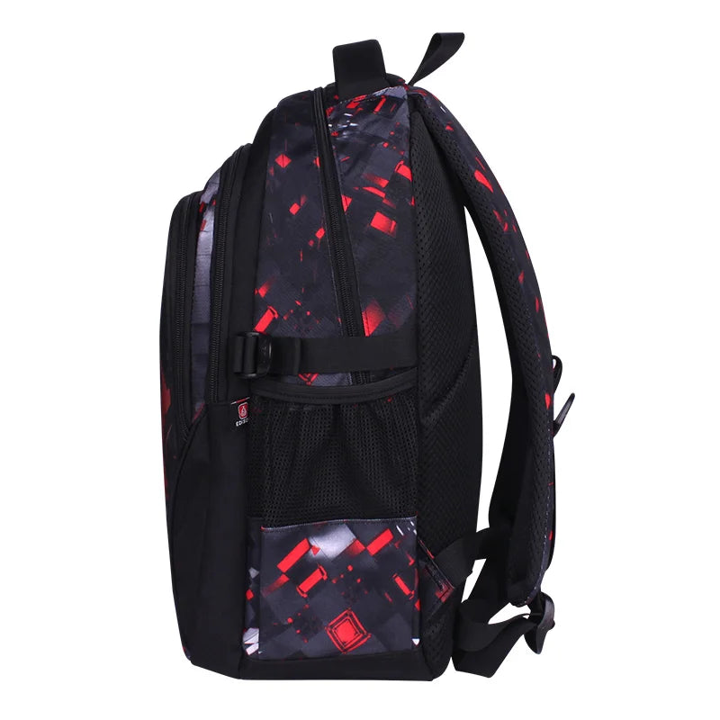 printing football schoolbag child anime backpack