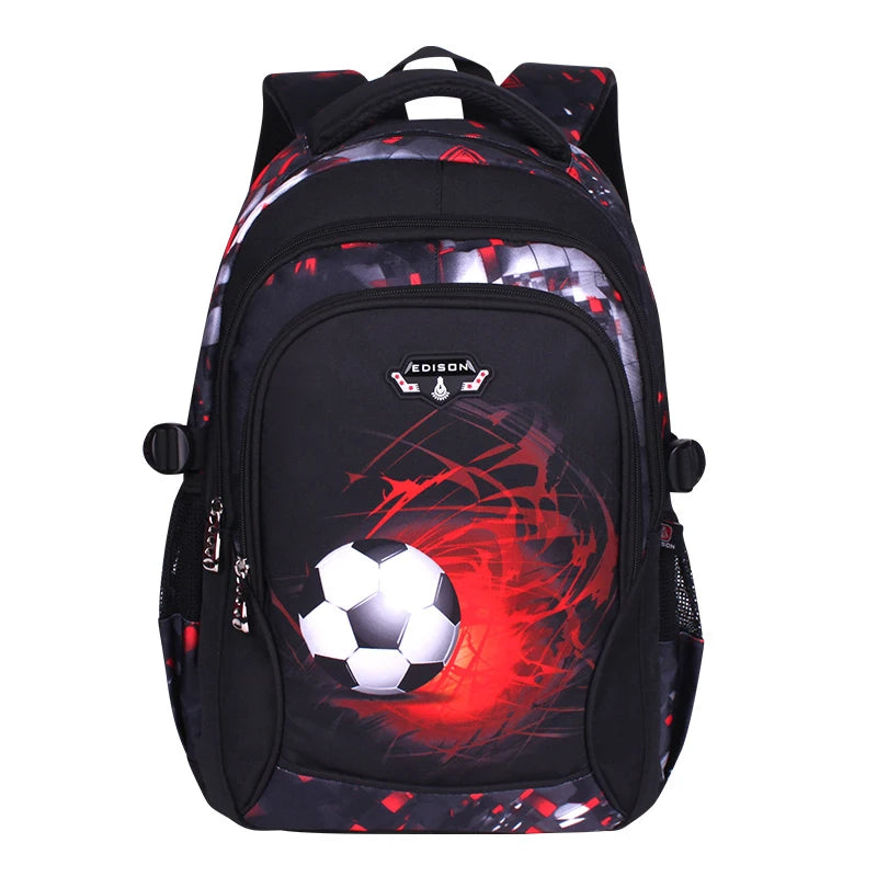 printing football schoolbag child anime backpack