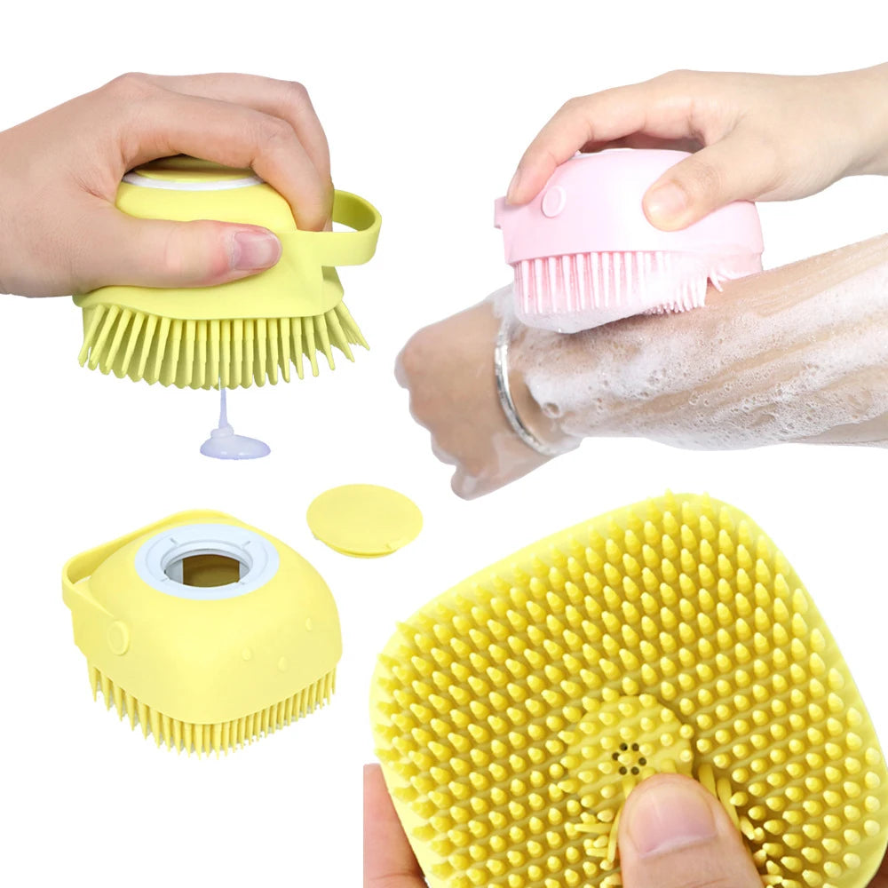 Pet Dog Cat Bath Brush 2-in-1 Pet SPA Massage