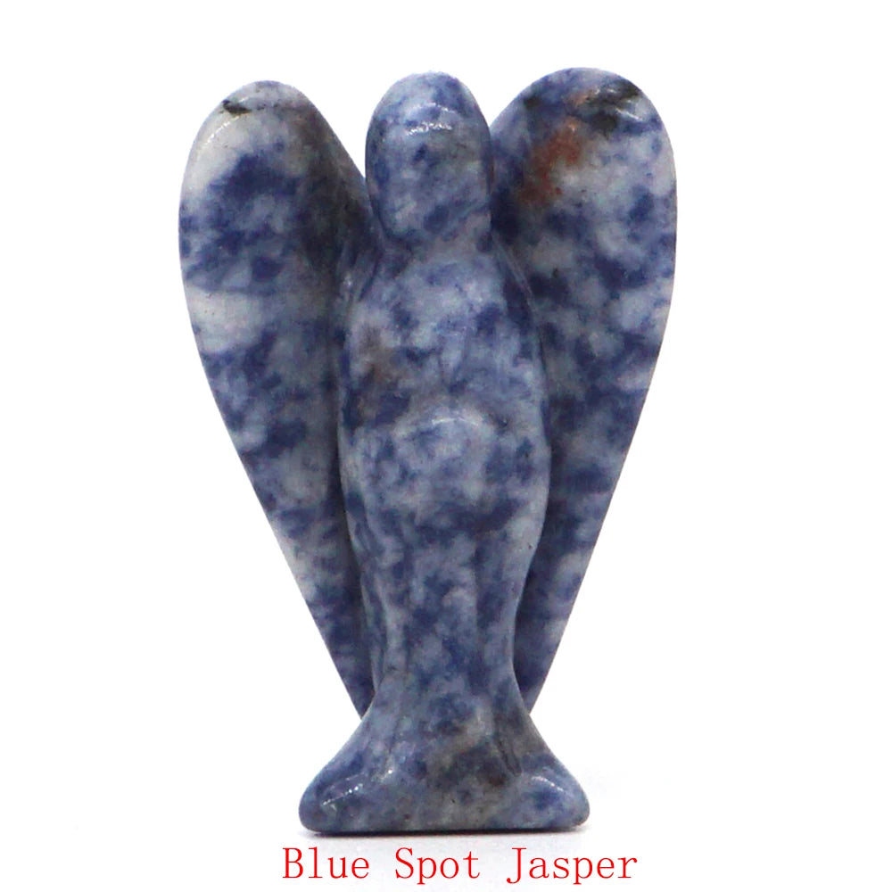 1.5" Angel Statue Stone Carving  Crystal Reiki Healing 1pc