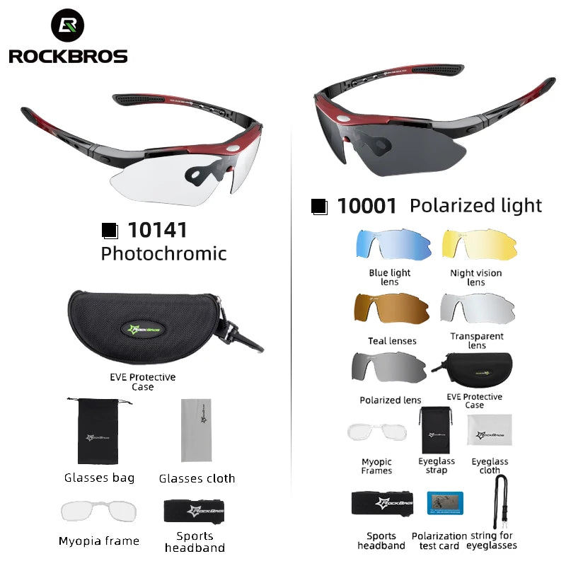 ROCKBROS Photochromic Bicycle Glasses