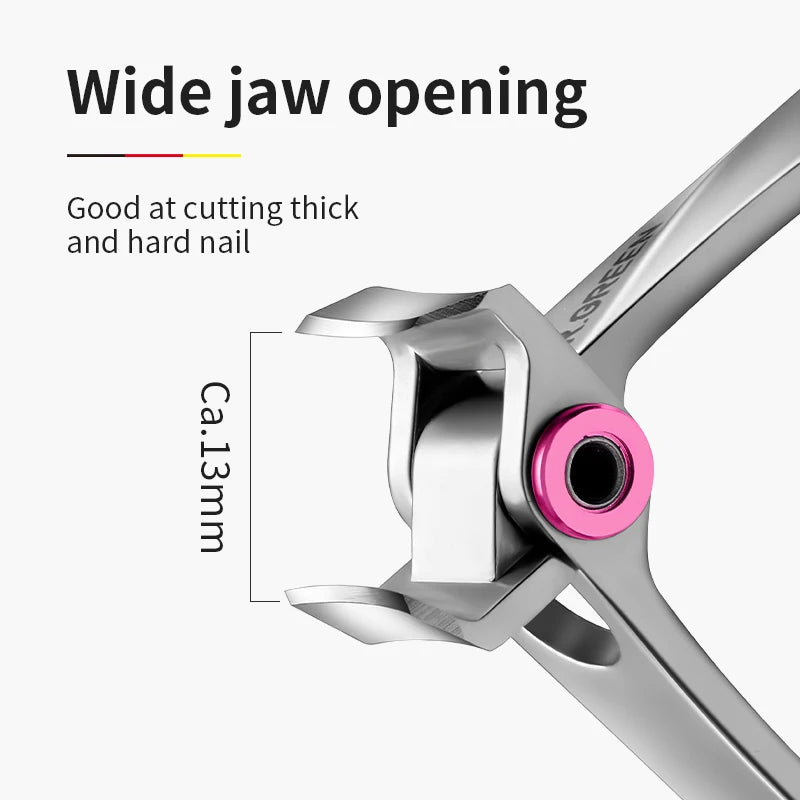 MR.GREEN Nail Clippers Stainless Steel Wide Jaw Opening Manicure Fingernail Cutter