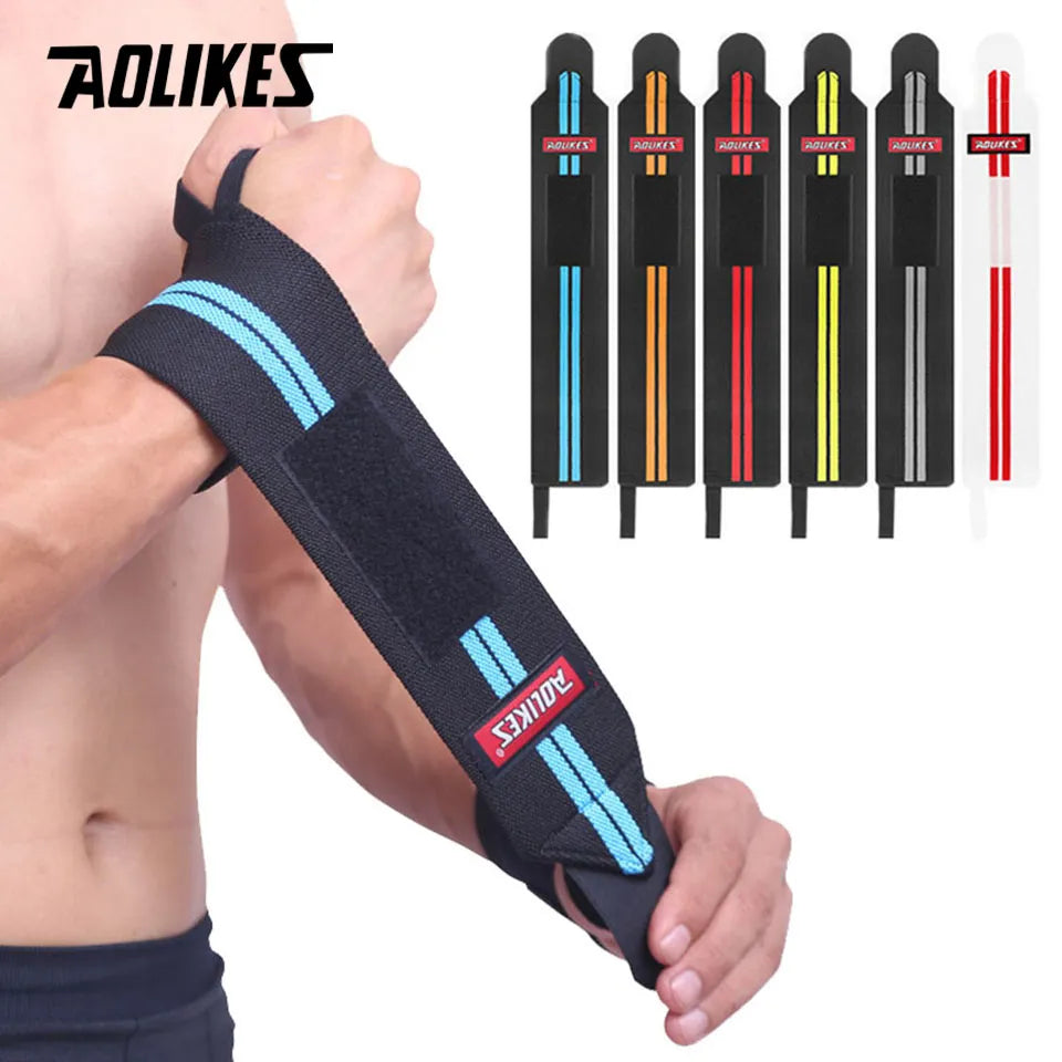 AOLIKES 1Pair Weightlifting Wrist Wraps - TotalWellnessMarketplace