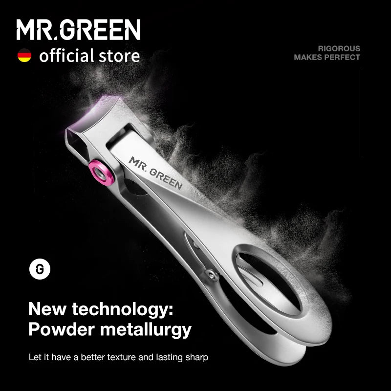 MR.GREEN Nail Clippers Stainless Steel Wide Jaw Opening Manicure Fingernail Cutter