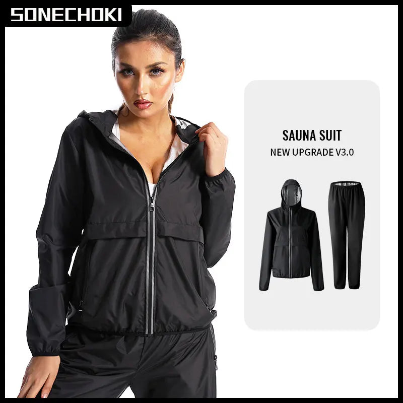 New Sauna Suit Women Gym Clothing Sets f