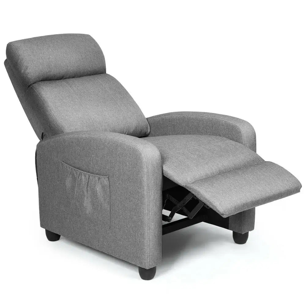 Massage Recliner Chair Single Sofa Fabric Padded Seat