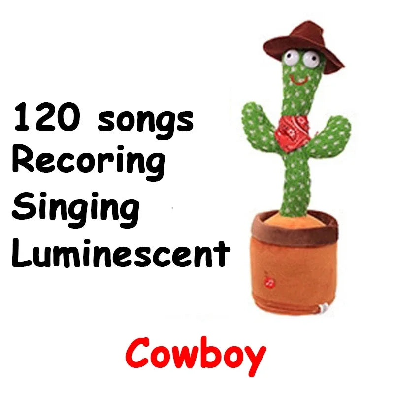 Rechargeable Dancer Cactus Glowing Dancing Electronic Plush Toys