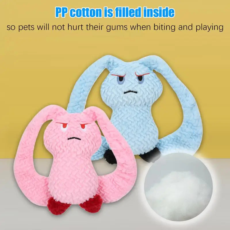 Dog Teething Toys Bunny Squeaky Pet Plush Chew Toy