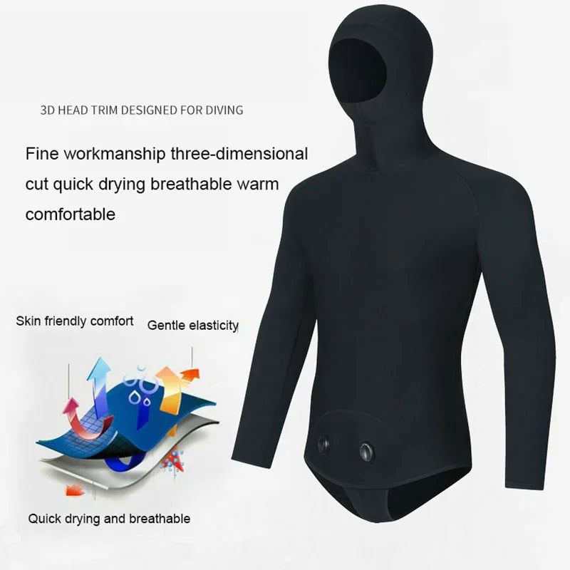 Oulylan 3MM Men Wetsuit Jackets Surf Pants Neoprene