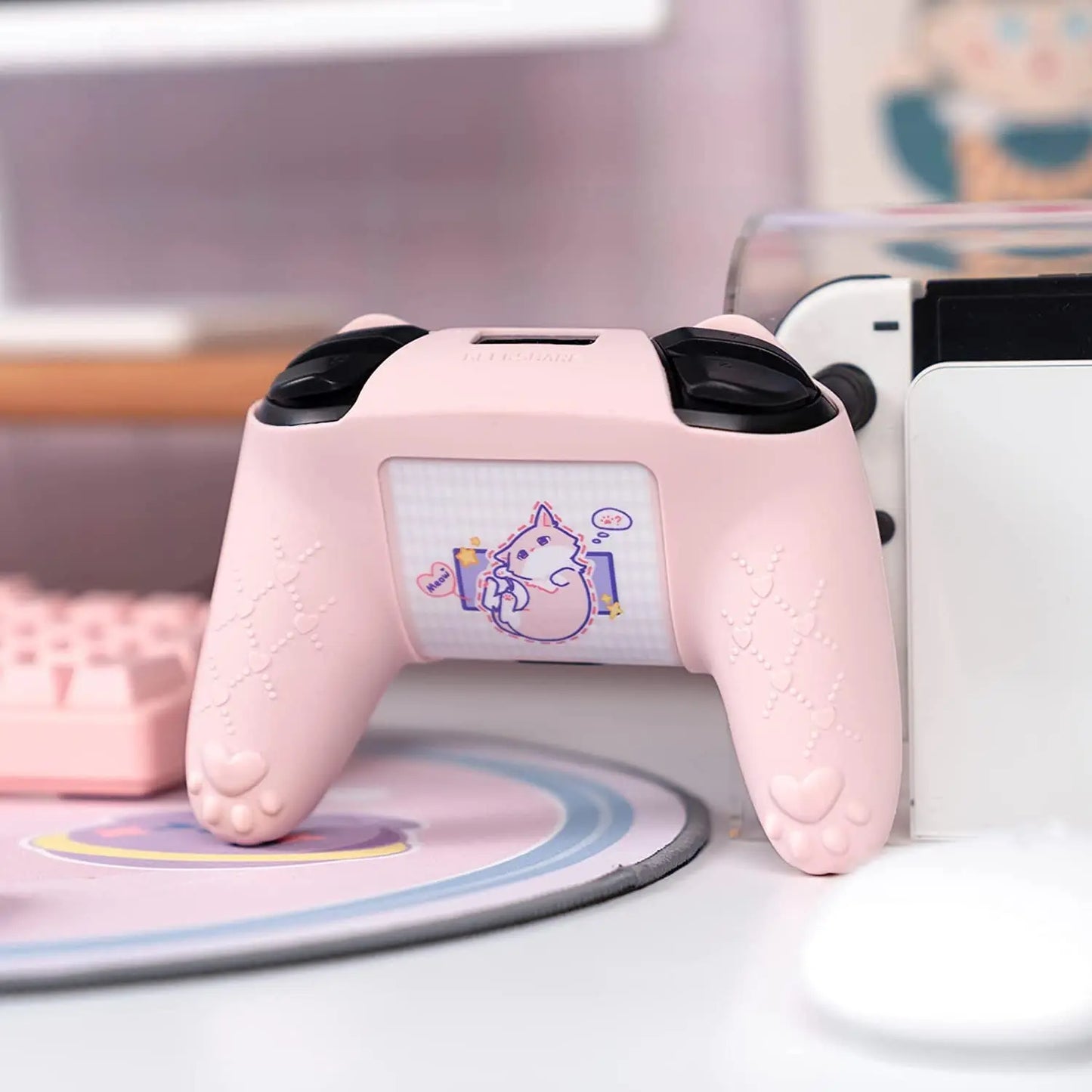 Pink Cat Paw Controller Compatible with Nintendo Switch Pro