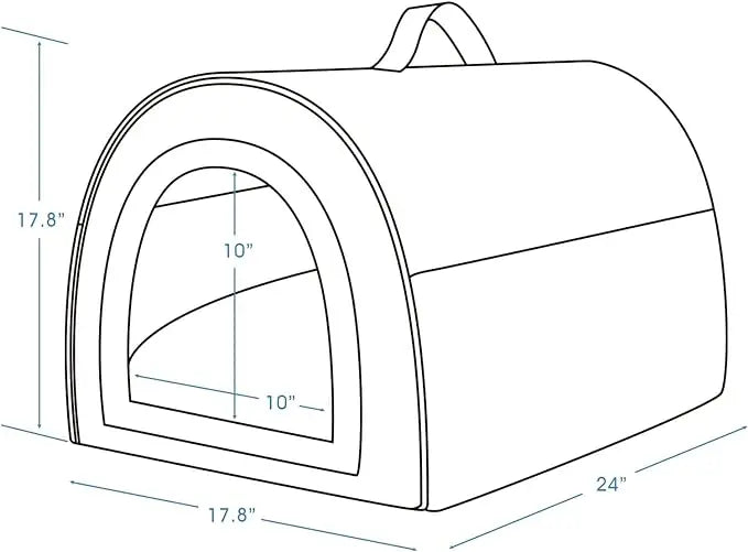 Dog House Cozy, 2 in 1 Small Dog House, L Size for Small Medium Dog