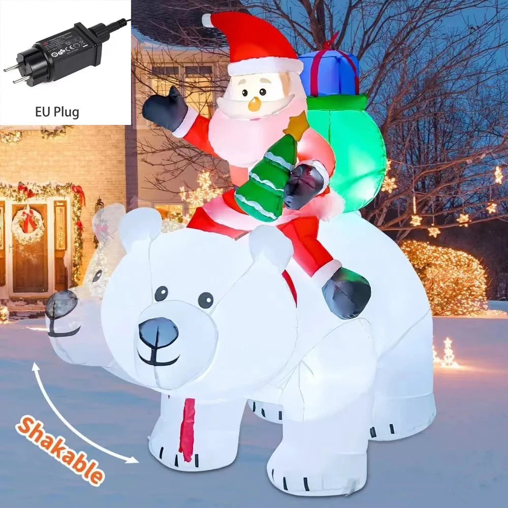 Christmas Inflatable Decoration Toy Built-in LED Lights