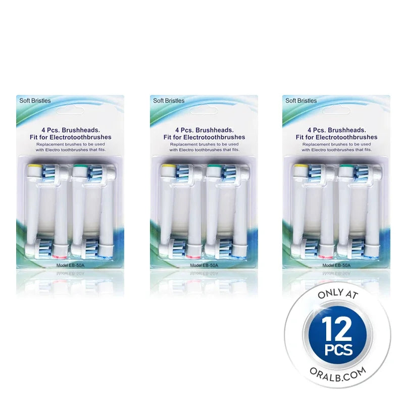 Brush Heads Refill For Oral-b Electric  Toothbrush  Braun Nozzles D12 Cross