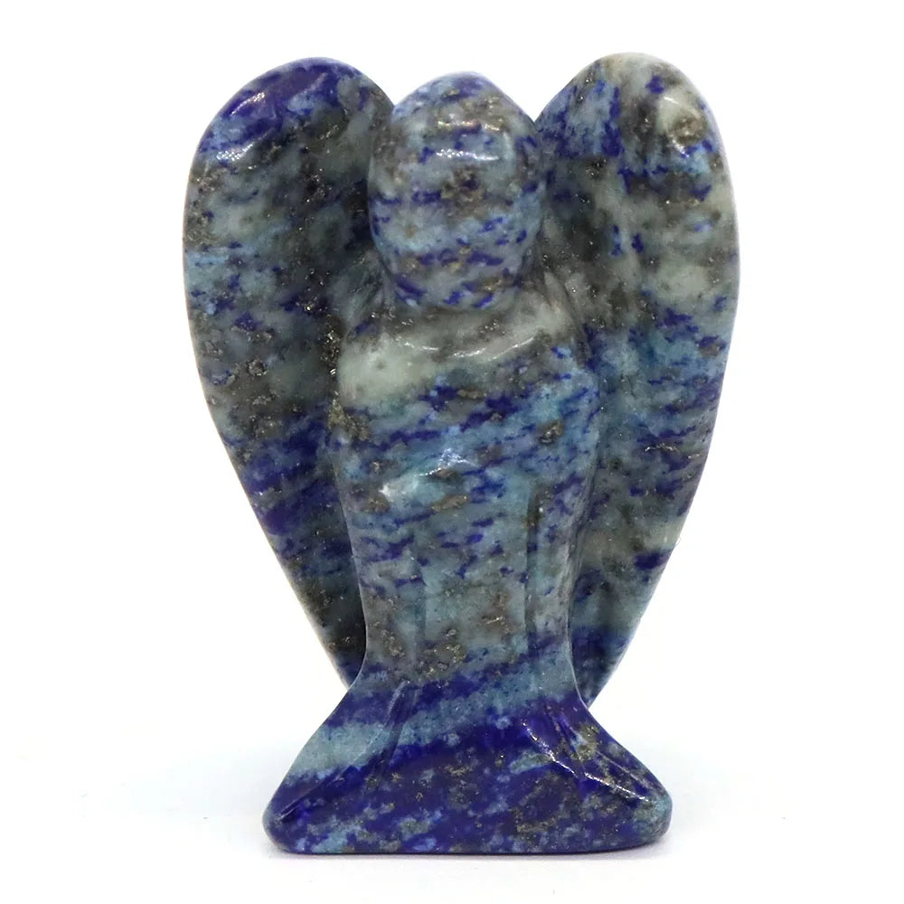 1.5" Angel Statue Stone Carving  Crystal Reiki Healing 1pc