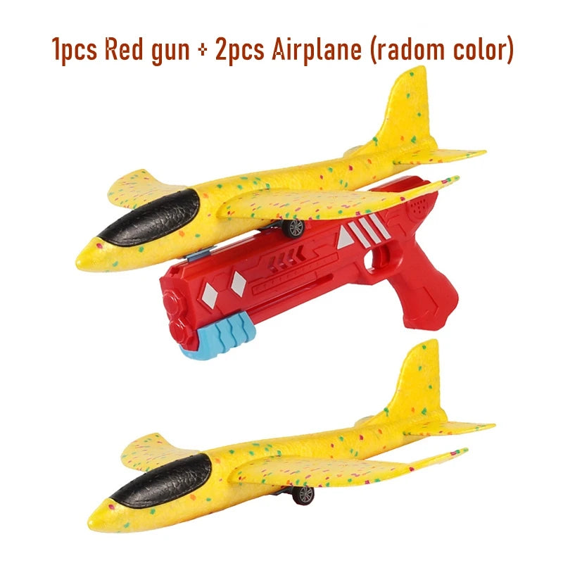 Kids Catapult Plane Toys Gun-style Launching Aircraft Gunner