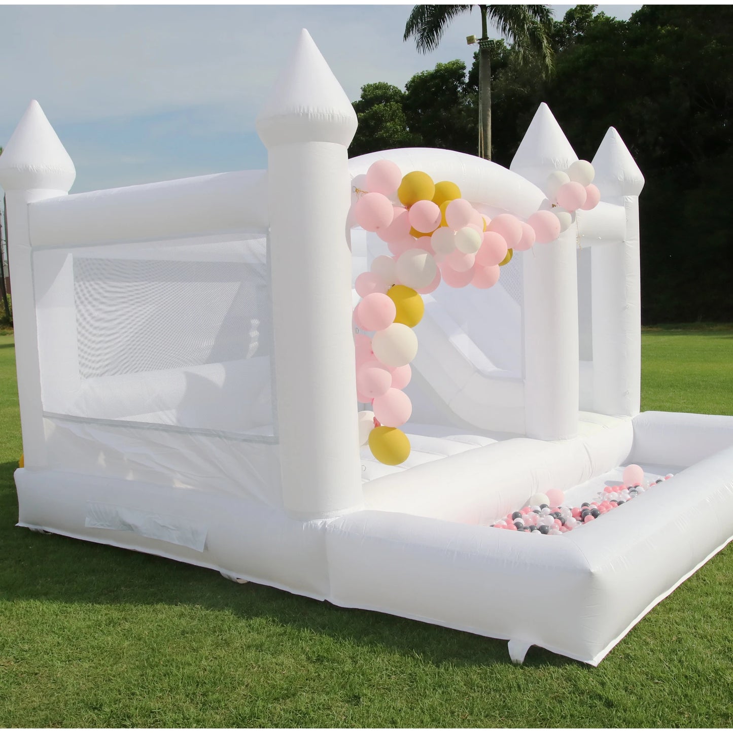 RTS Inflatable PVC White Jumping Wedding Castle