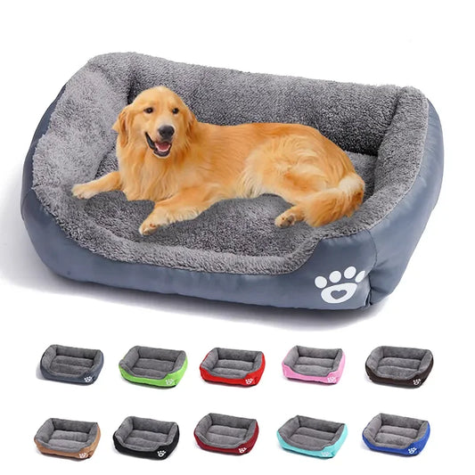 Large Pet Cat Dog Bed Square Plush Kennel Summer Washable