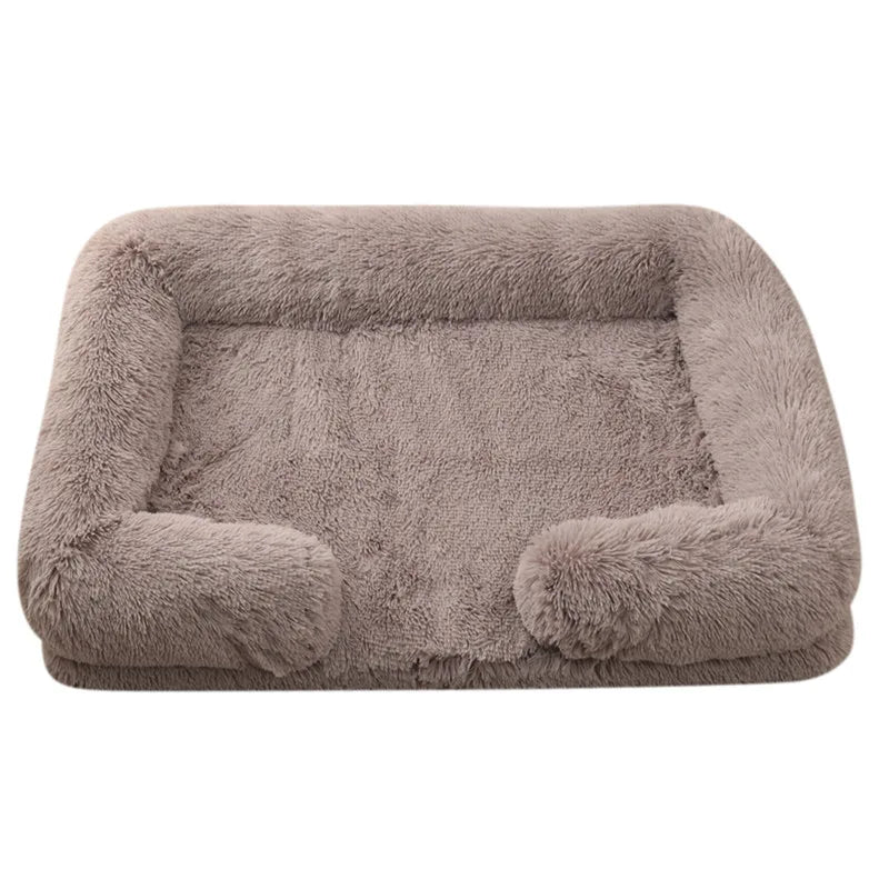 Winter Rectangular Large Dog Beds Washable Plush Fluffy