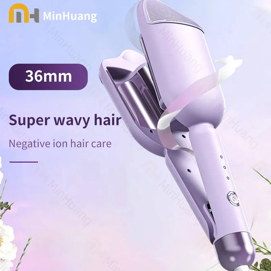 New 36mm Wavy Hair Curlers Curling Iron