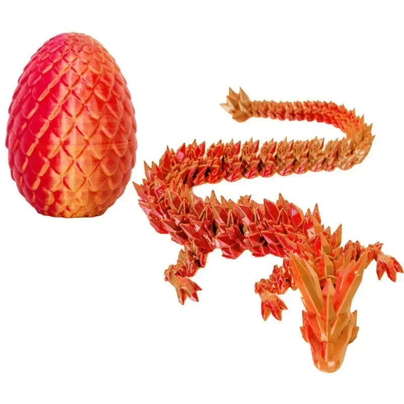 1/2PCS 3D Printed Dragon Egg with Dragon Full Articulated Dragon Model Movable Rotatable