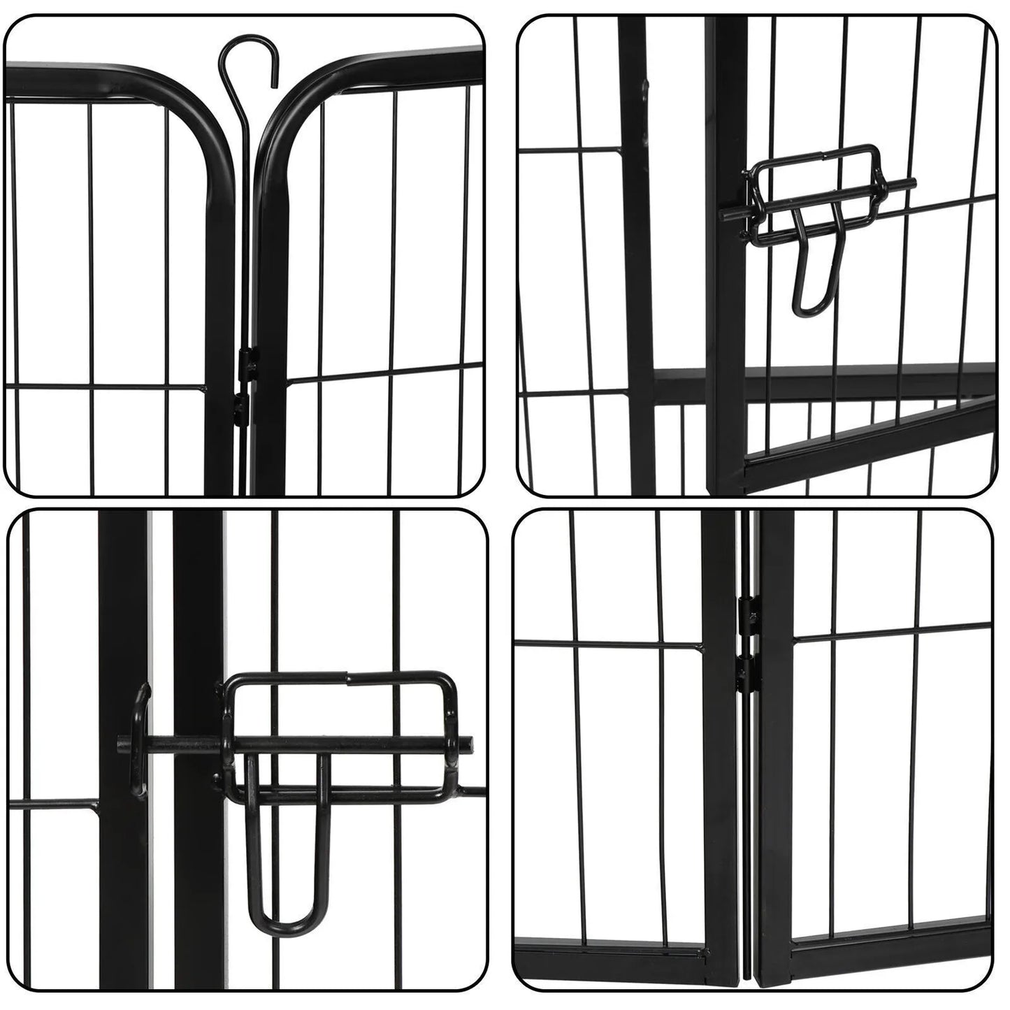 US Foldable 8 Panels 40'' Height for Large Dog Playpen