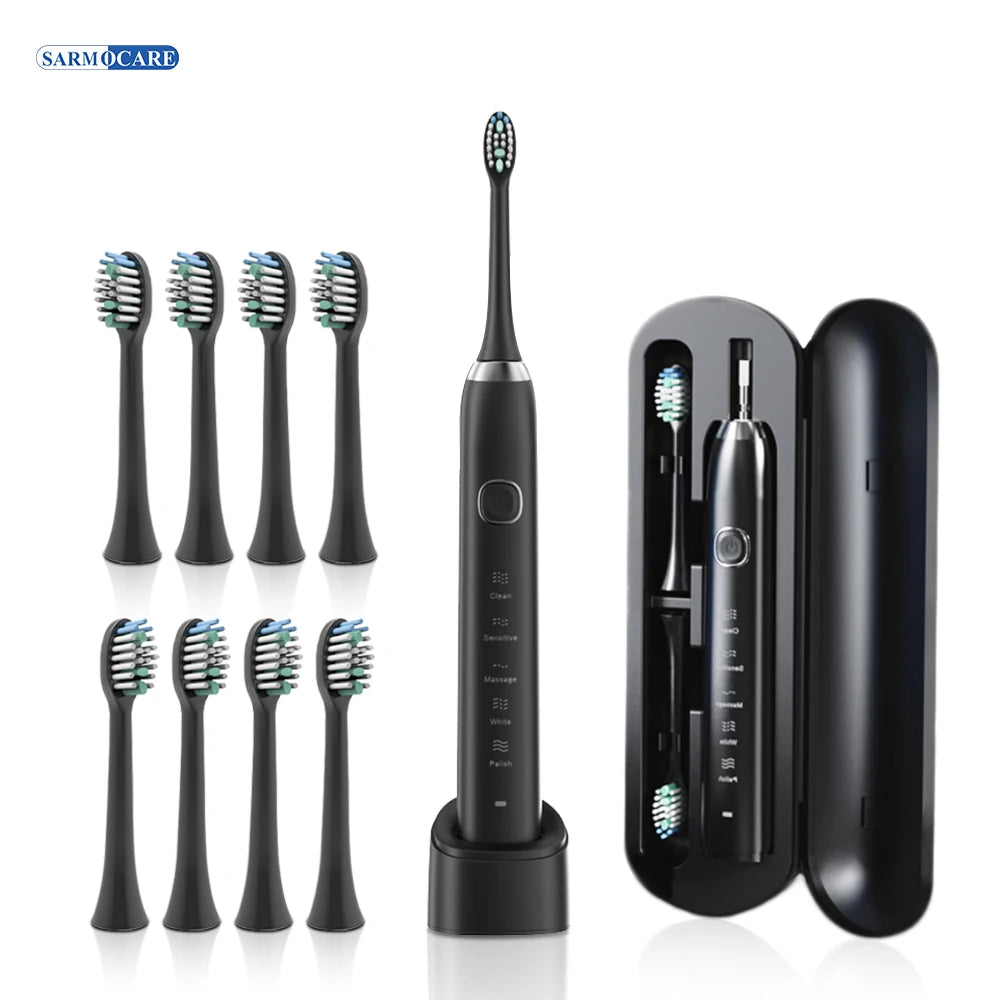 Smart Sonic Electric Toothbrush Ultrasound IPX7 Rechargeable