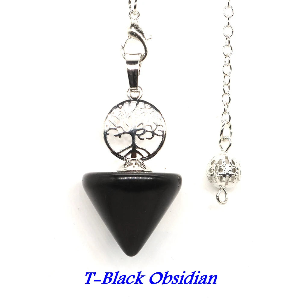 Natural Quartz Crystal Pendulum for Divination Reiki