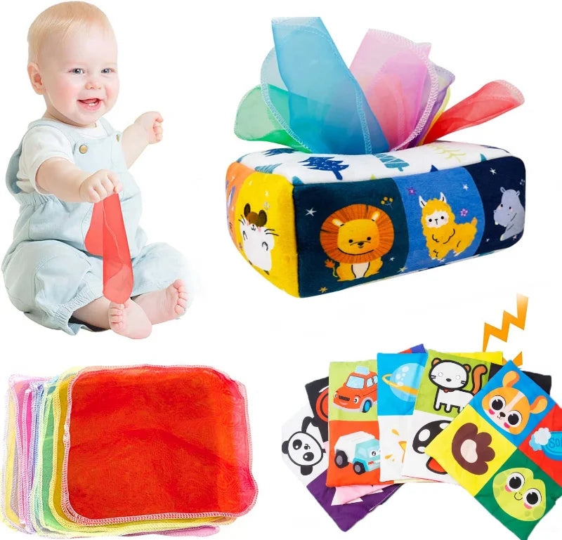 Montessori Toys Magic Tissue Box Baby Educational Learning Activity Sensory Toy