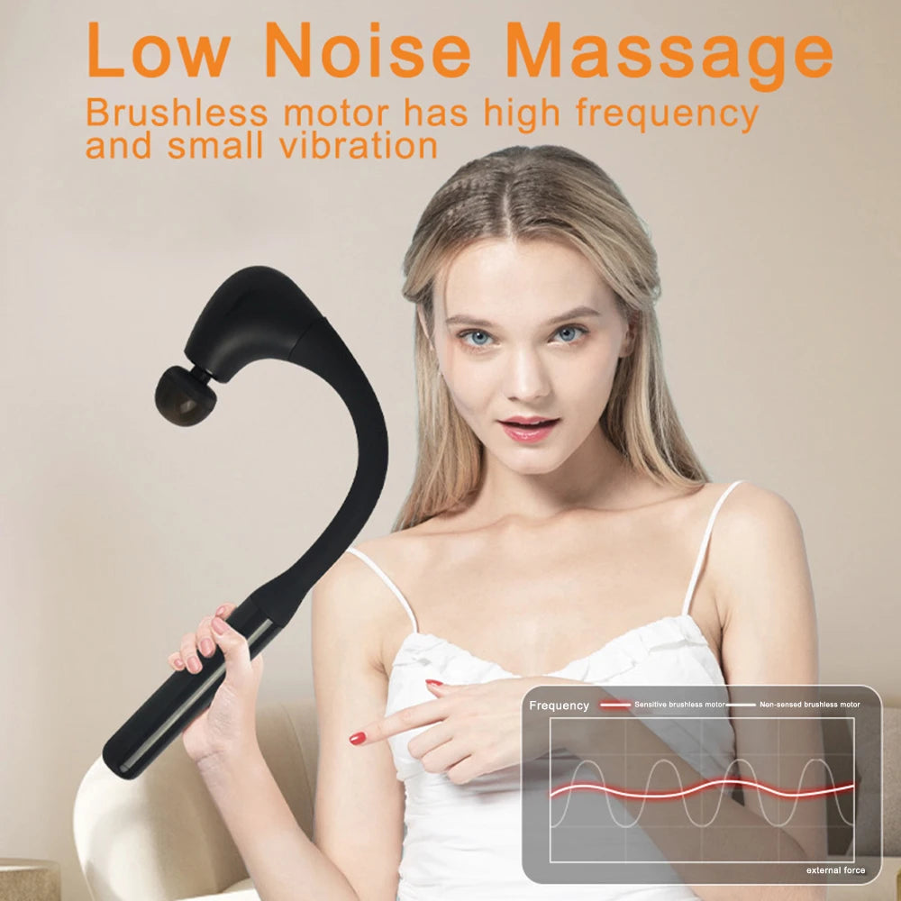 EstheQueen Handheld Curved Handles Massage Gun