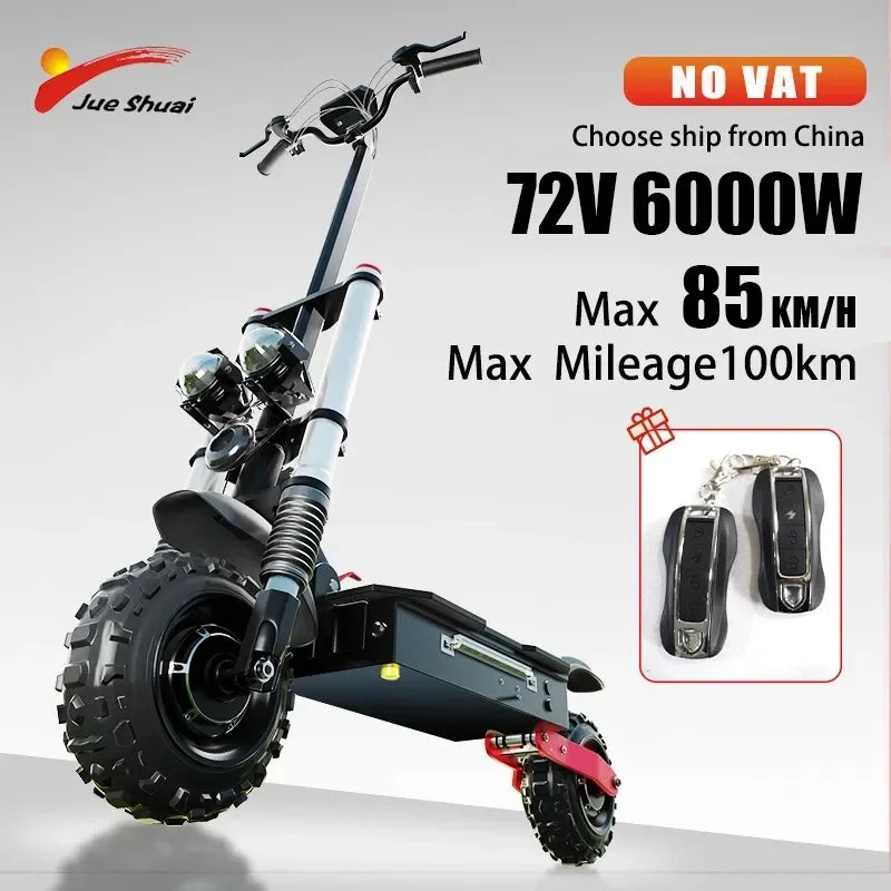 72V 6000W Dual Drive Electric Scooter 85km/h - TotalWellnessMarketplace