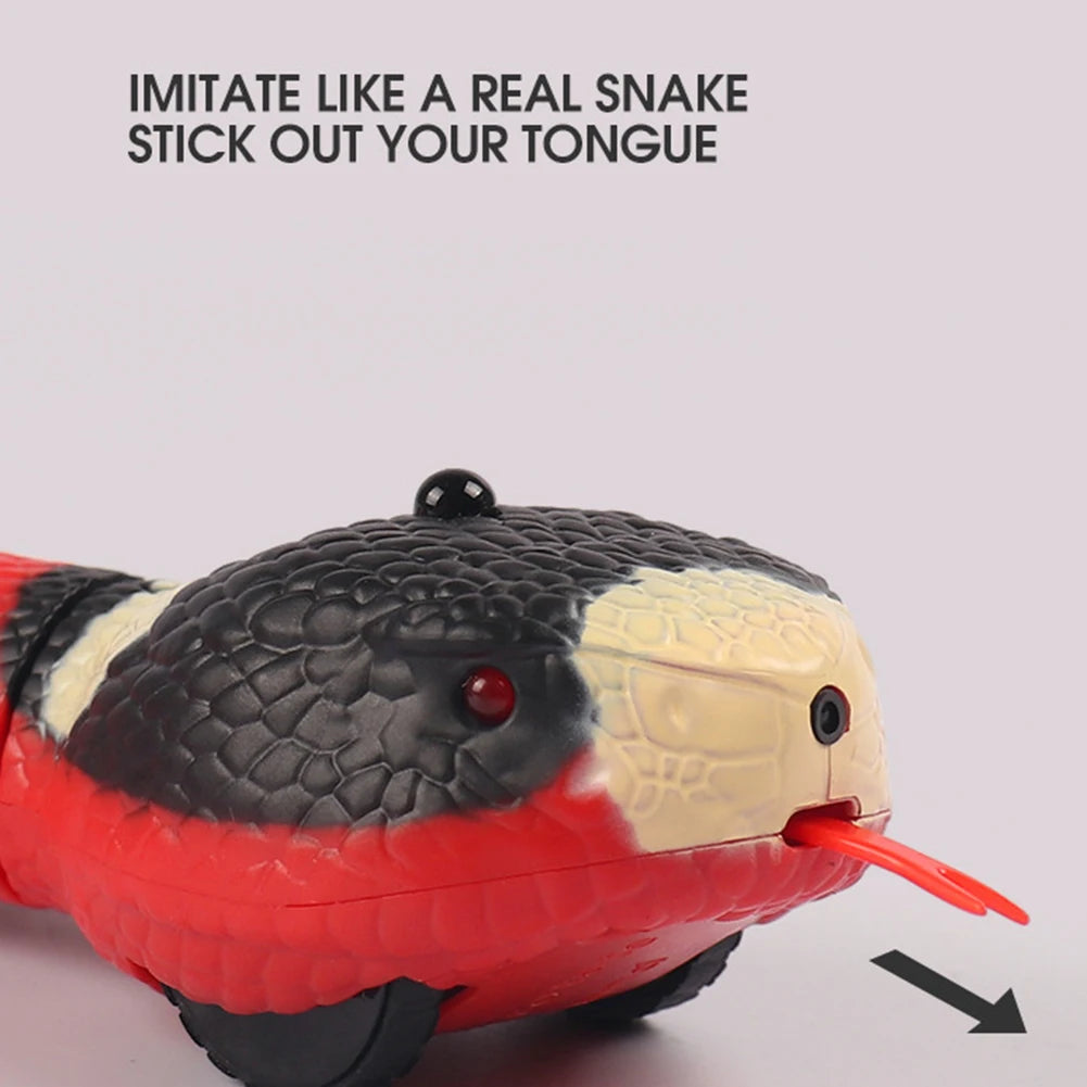 Smart Sensing Snake Automatically Sense Obstacles and Escape Interactive Cat Toy