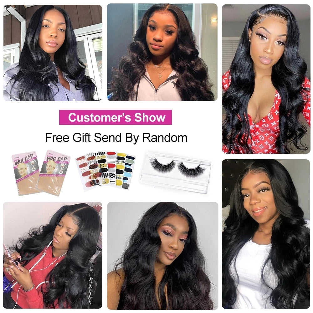 Nadula Hair Hd Lace Closure Brazilian Body Wave Bundles