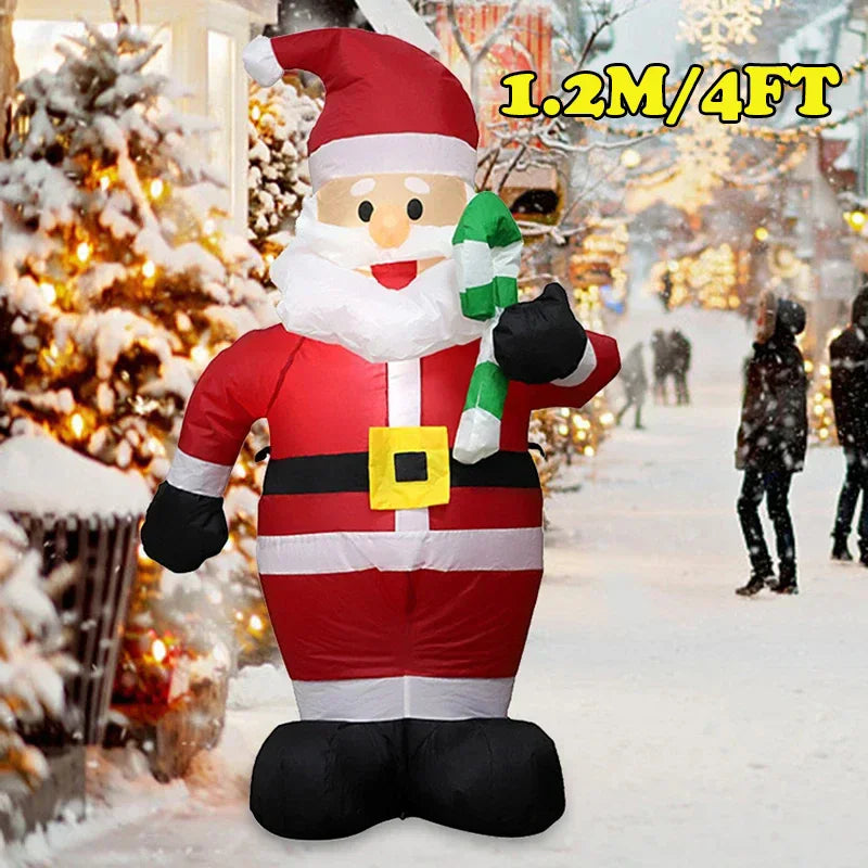 1.8m Christmas Decoration Inflatable Toy Gift Snowman Penguin Built-in LED Lights