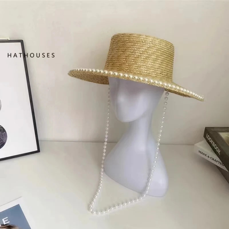 Wheat Straw Sun Hat For Women