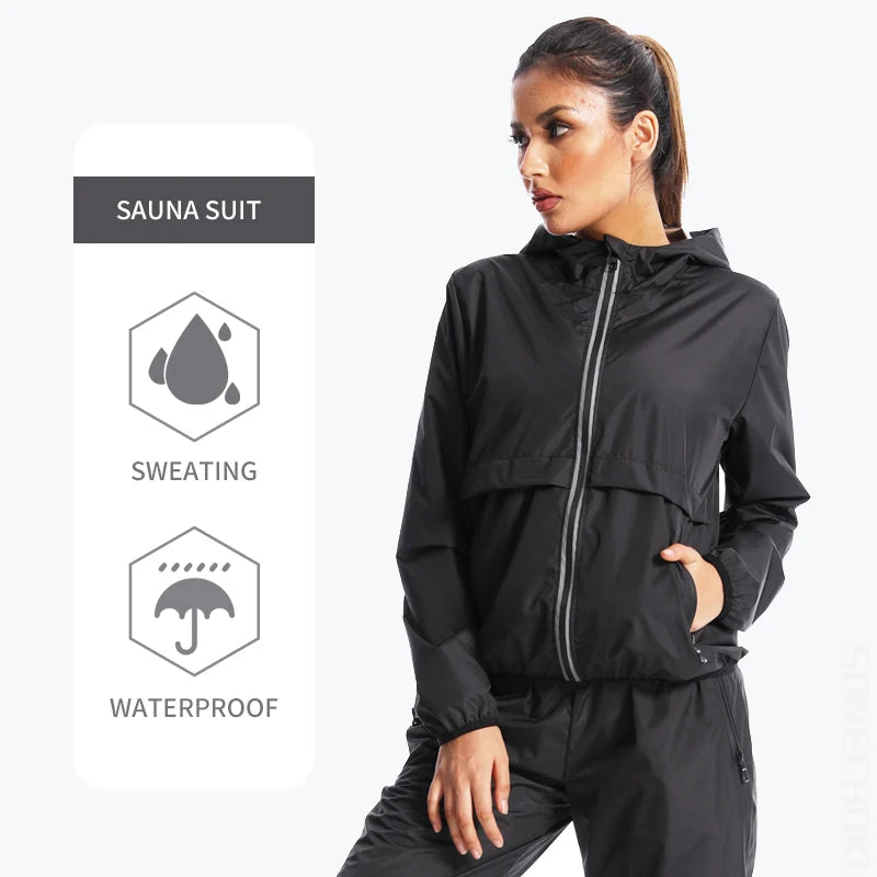 New Sauna Suit Women Gym Clothing Sets f