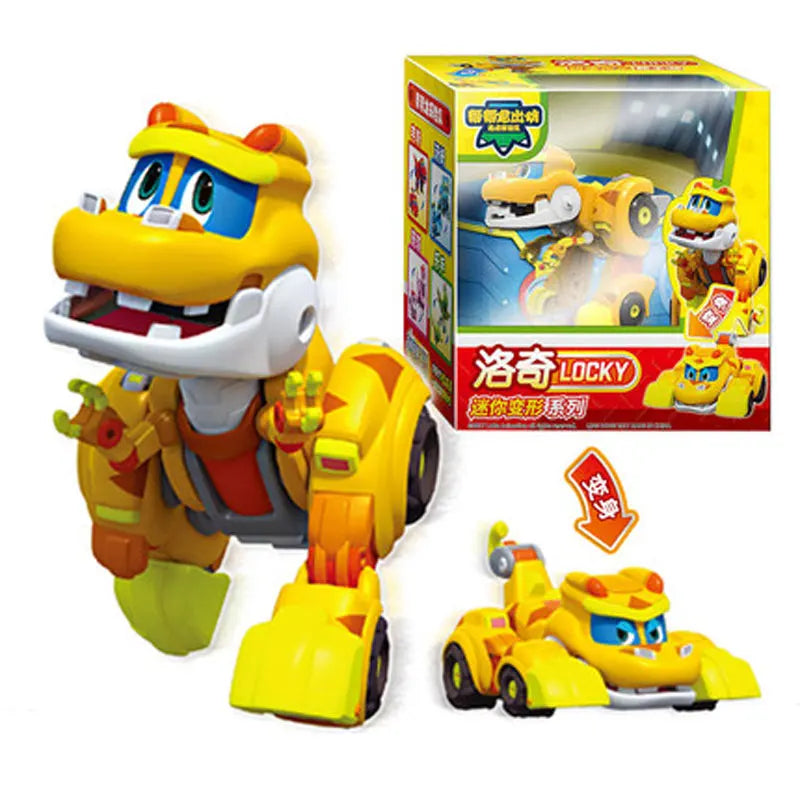 Newest ABS Min Deformation Gogo Dino Action Figures REX Transformation