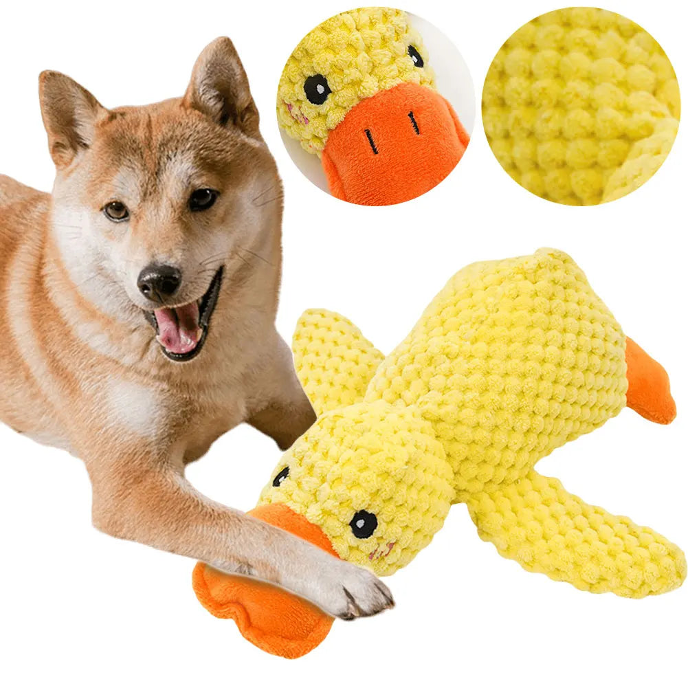 Dog Calming Duck Sound Toys Pet Plush Toy with Quacking Sound Calming