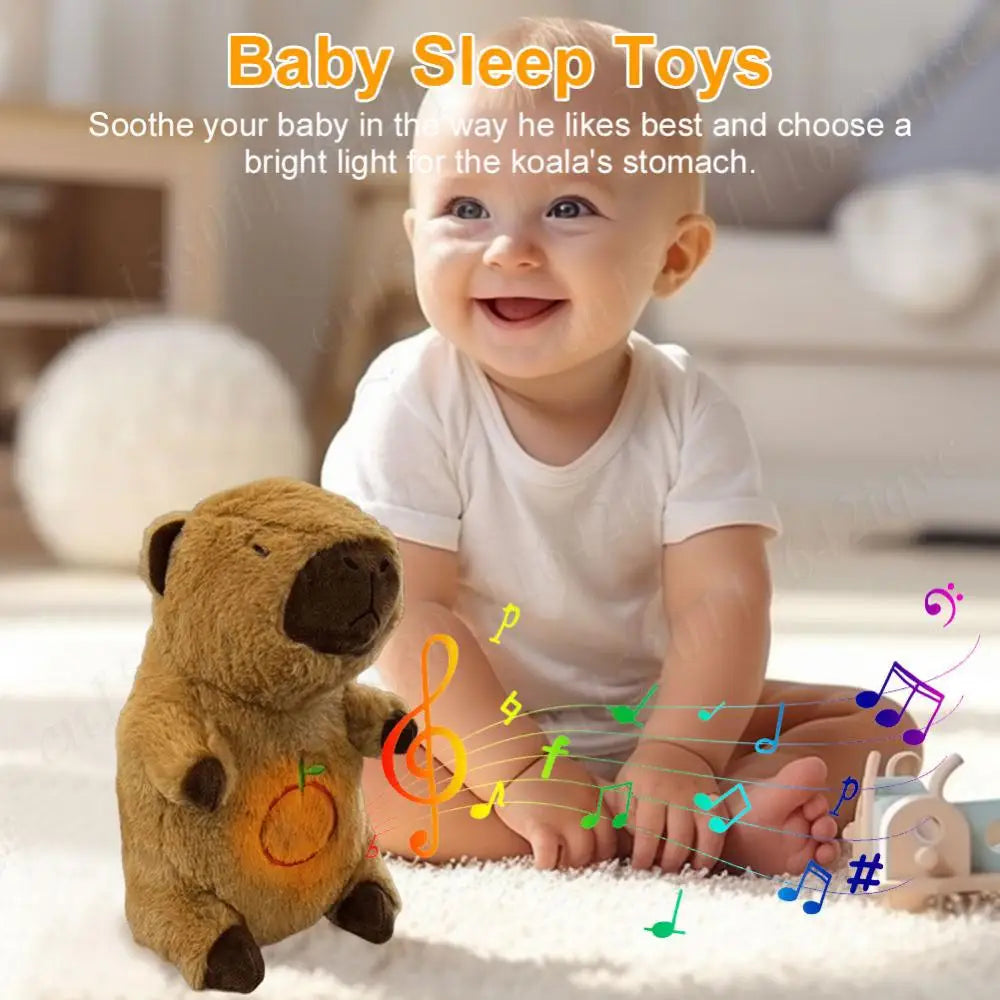 Baby Plush Doll Breathing Bear Baby Soothing Otter Toy Kids Music Sleep